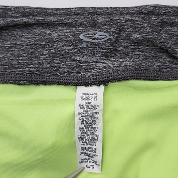 Champion G9 Duo Dry Max Black Grey Lime Athletic Skirt Skort Pleats Stretch XL - Picture 10 of 14